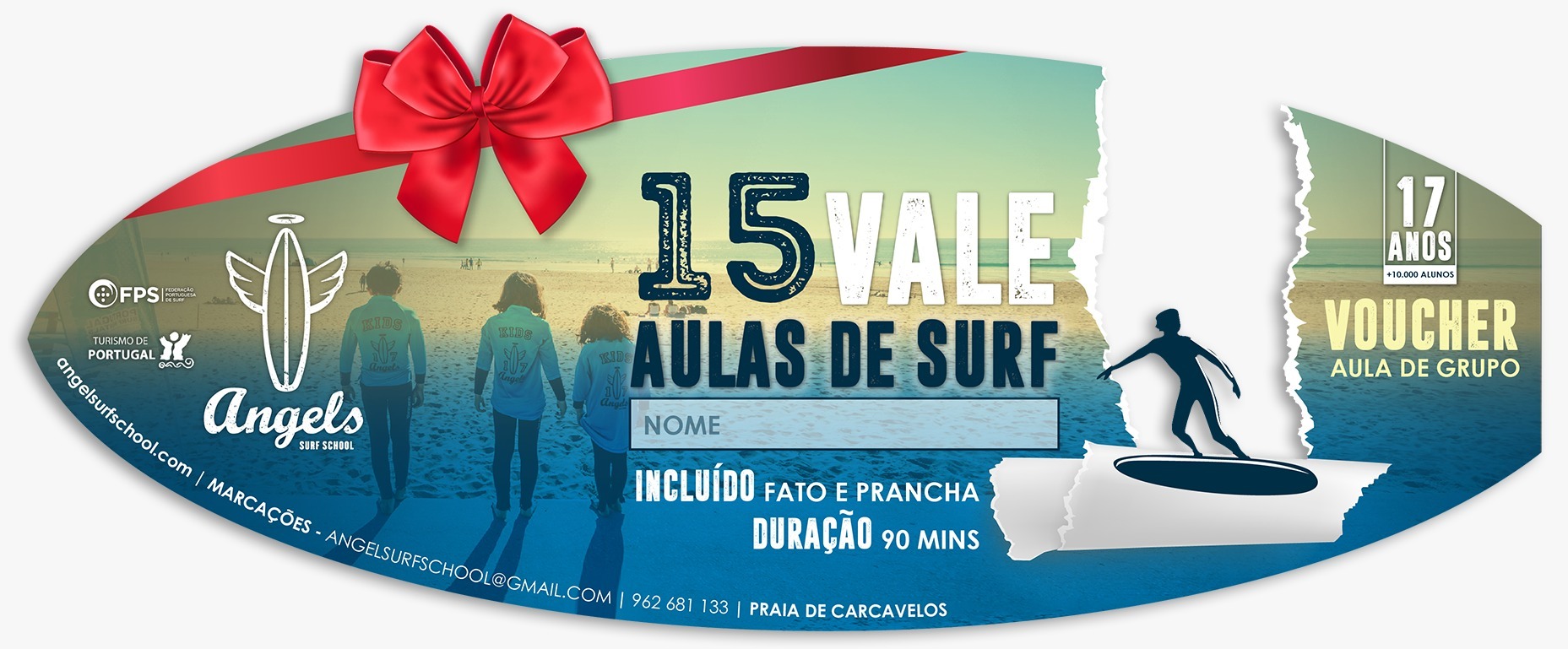 surf vouchers - angels surf school