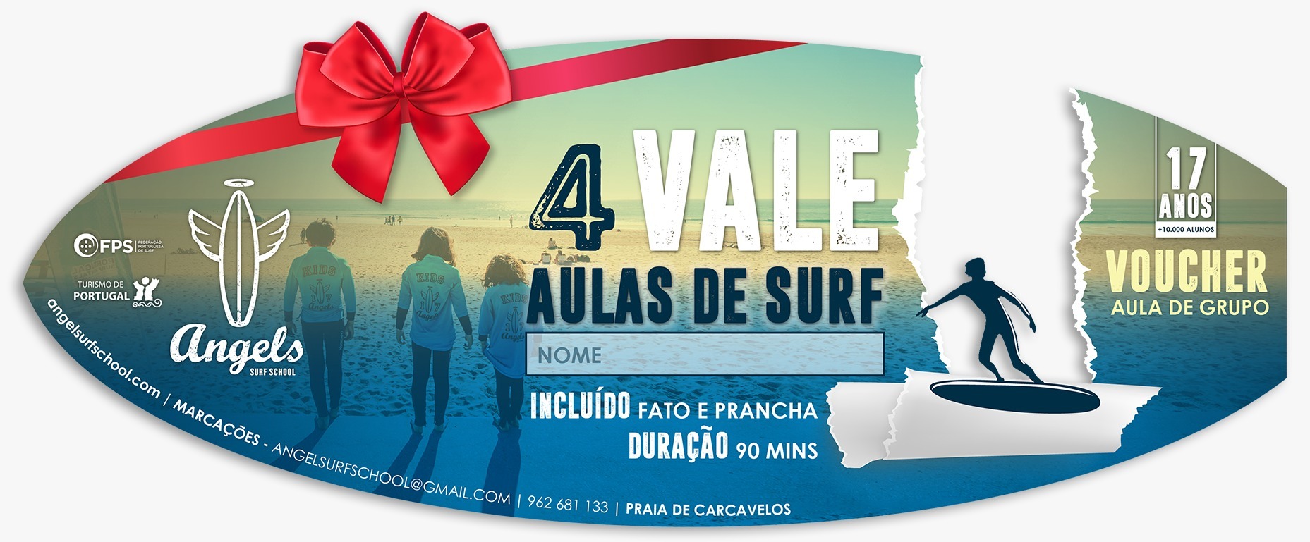 surf vouchers - angels surf school